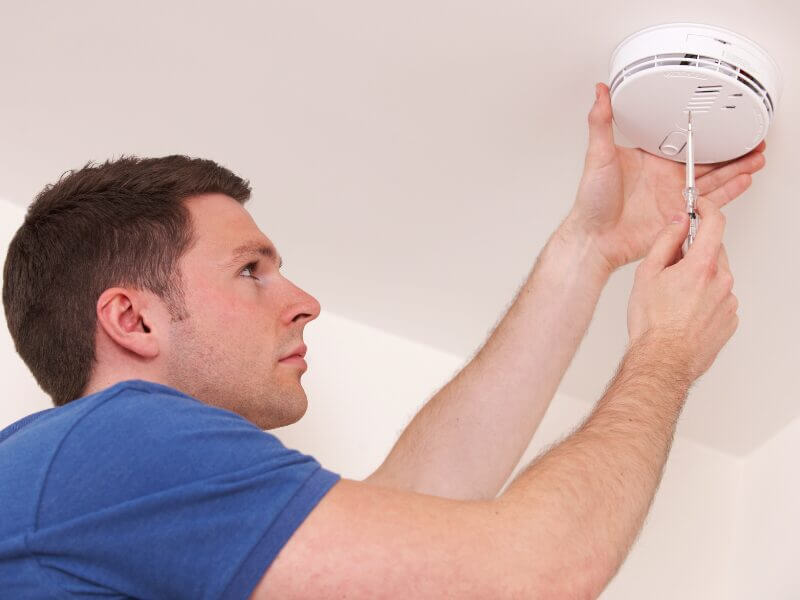 change batteries regularly in your smoke detectors and CO detector